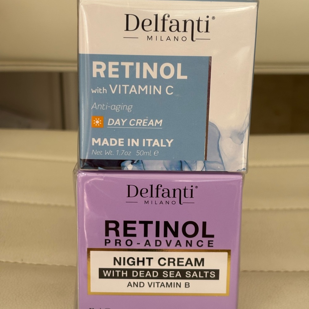 Delfanti Milano RETINOL Pro-Advance‎ DAY & NIGHT CREAM Dead Sea Salts & Vitaminb